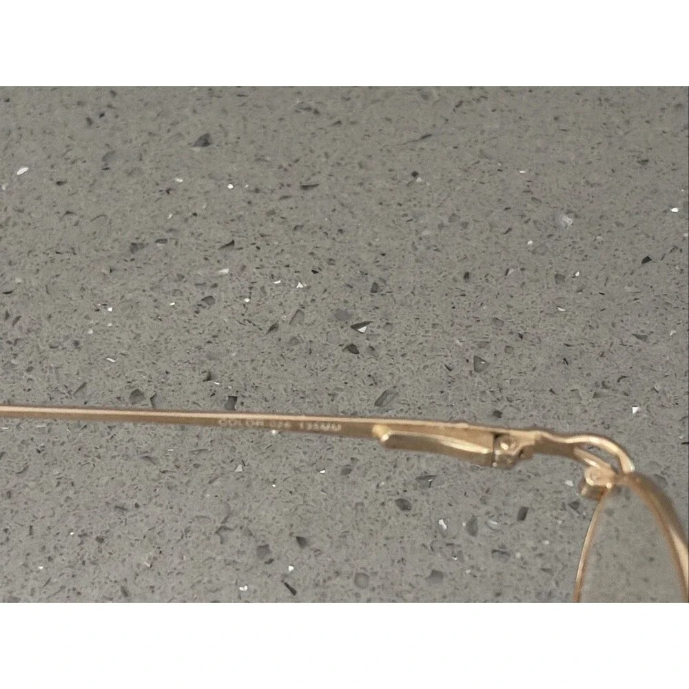 Aristar 6237 026 50-17-135 Gold Flex-Hinge Eyeglasses Frames ONLY round gold